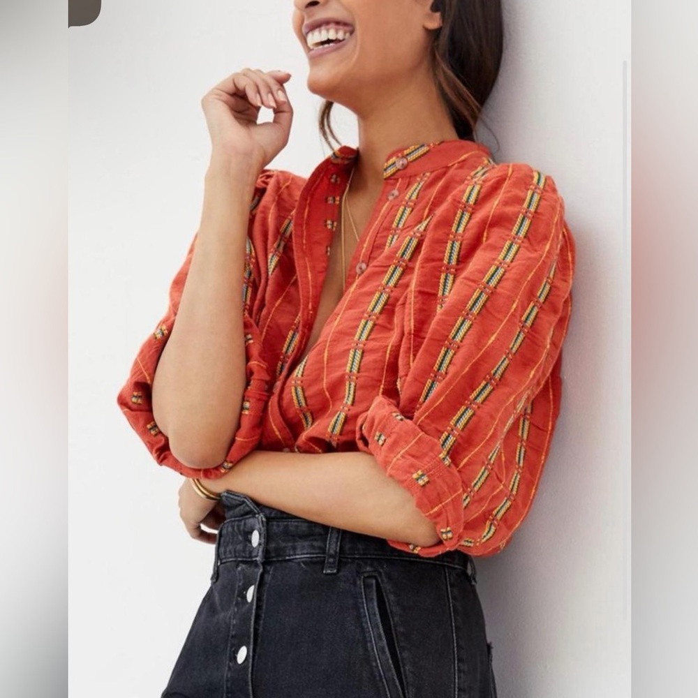 Anthropologie Pilcro The Bella Femme buttondown blouse - small